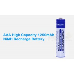 Doublepow AAA High Capacity 1250mAh NiMH Rechargeable Battery