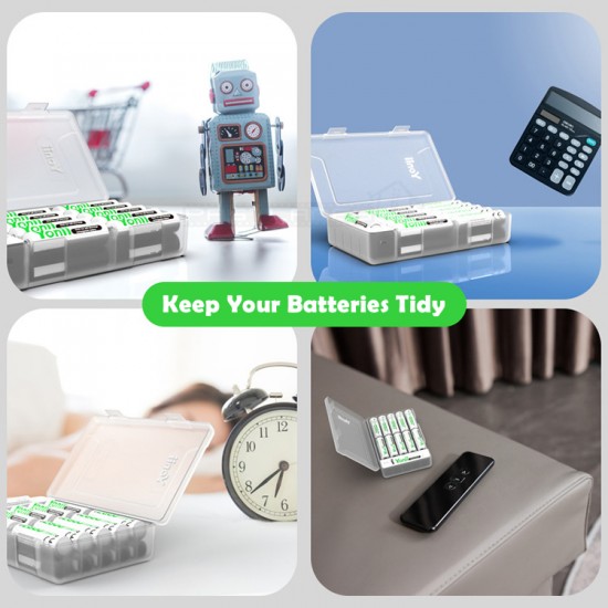 AA / AAA Battery Storage Case With Battery Tester