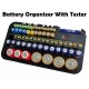 Battery Storage Organizer Box With Battery Tester