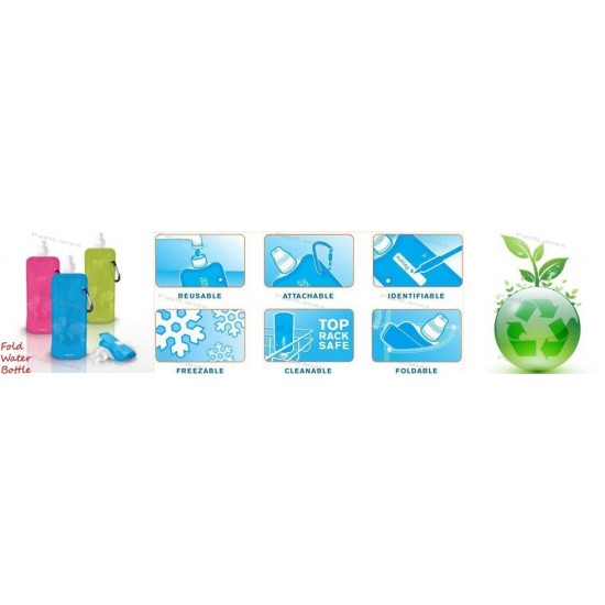 Foldable Water Bottles  - Normal 480ml
