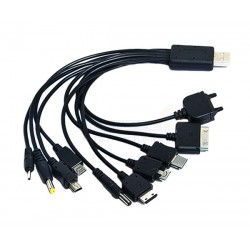 10 In 1 USB Power Cable For Mobile Phones