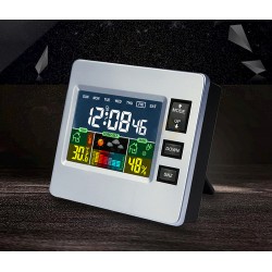 Color LCD Clock With Weather Forecast, Hygrometer, Thermometer, Alarm