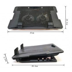 Laptop Adjustable Height Cooling Pad [2 Fans] 