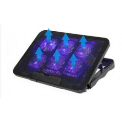 Laptop Height Adjustable Cooling Pad [6 Fans] 