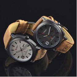 Curren Leather Strap Watch