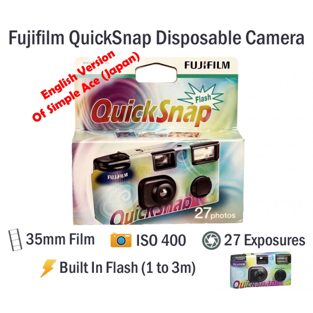 Fujifilm QuickSnap Disposable Film Camera [27 Exp]