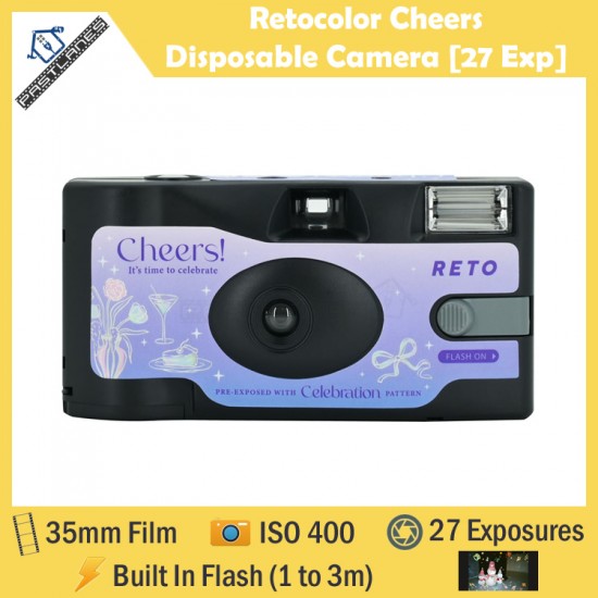 Reto Retocolor Cheers Disposable Camera With Pre-Exposed Patterns [27 Exp]
