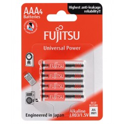 Fujitsu Universal Power AAA Alkaline Anti Leak Battery [4pcs]