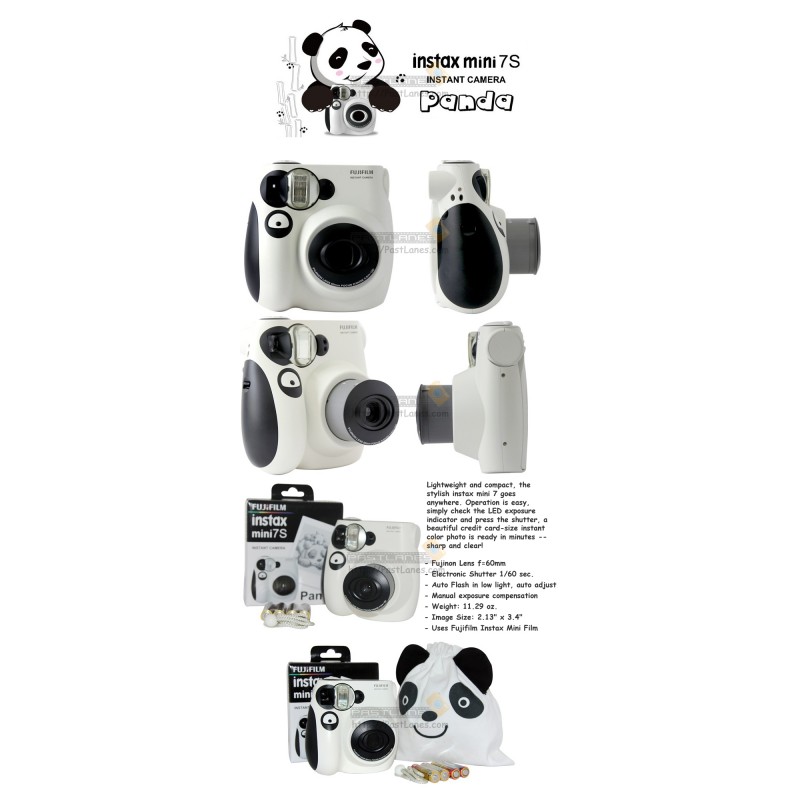 Fujifilm Instax Mini 7S Polaroid Camera (Panda Edition)