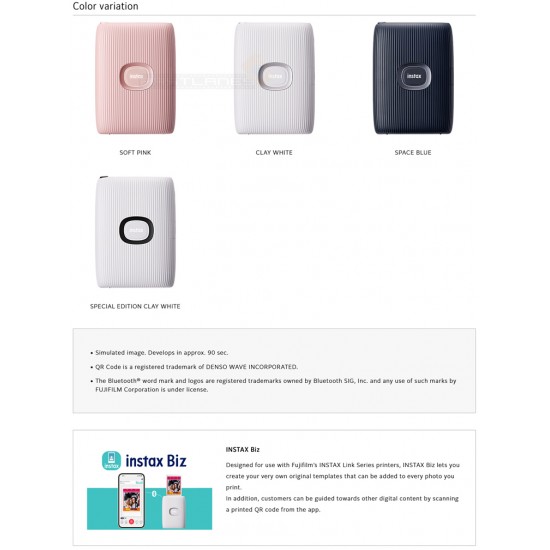 Instax Mini Link 2 Smartphone Photo Printer (Soft Pink)