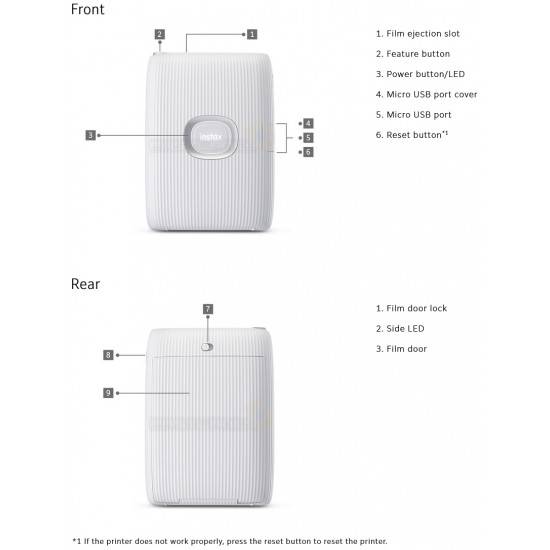 Instax Mini Link 2 Smartphone Photo Printer (Soft Pink)