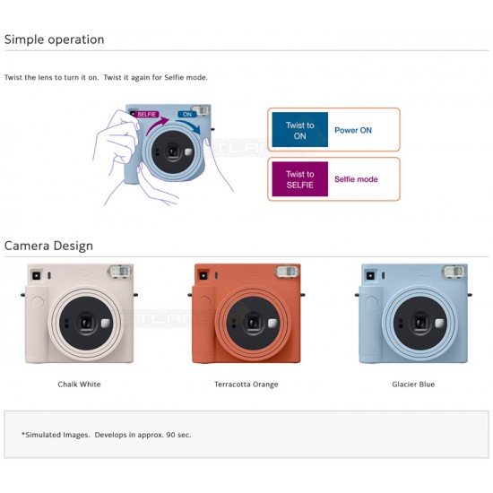 Fujifilm Instax SQUARE SQ1 Instant Camera (Glacier Blue) + FREE Gift Bundle