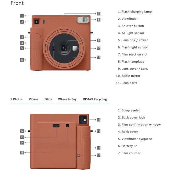 Fujifilm Instax SQUARE SQ1 Instant Camera (Glacier Blue) + FREE Gift Bundle