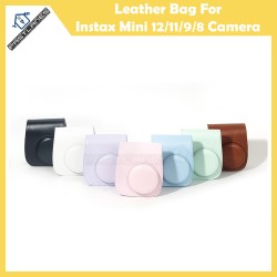 Leather Bag For Instax Mini 12, Mini 11, Mini 9, Mini 8 Instant Camera