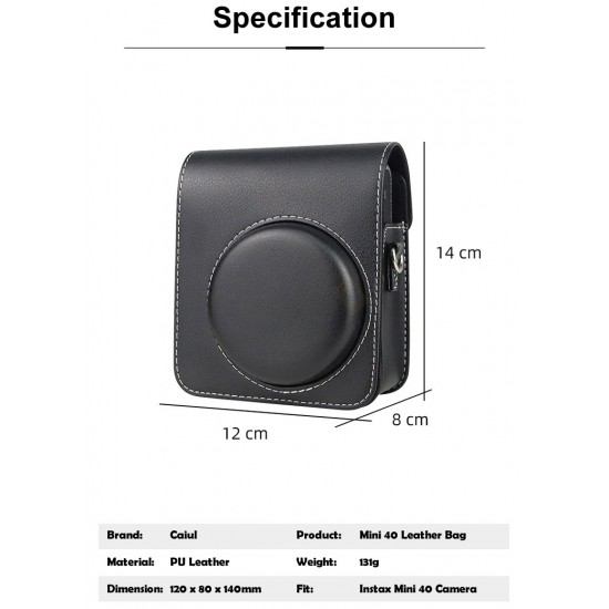 Instax Mini 40 Retro Leather Bag