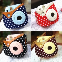 Polka Dot Fabric Case For Instax Mini 8, Mini 8+, Mini 9 Polka Dot Fabric Case For Instax Mini 8, Mini 8+, Mini 9