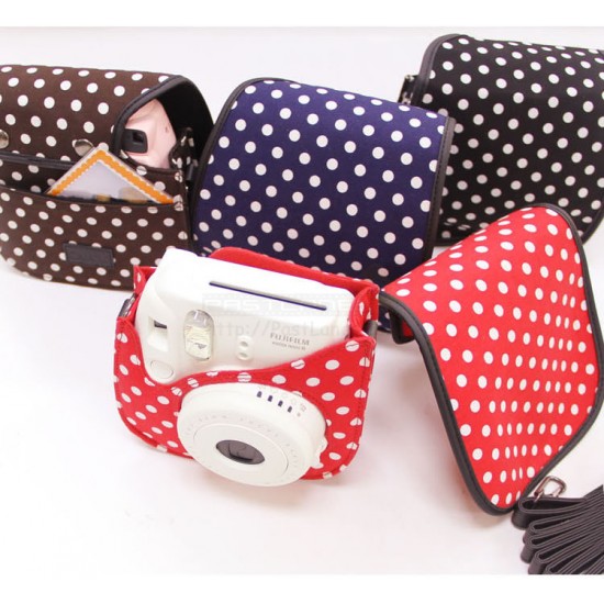 New Polka Dot Fabric Case For Instax Mini 8, Mini 8+, Mini 9 New Polka Dot Fabric Case For Instax Mini 8, Mini 8+, Mini 9