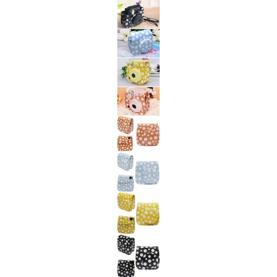 Polka Dot Leather Bag For Instax Mini 8, Mini 8+, Mini 9