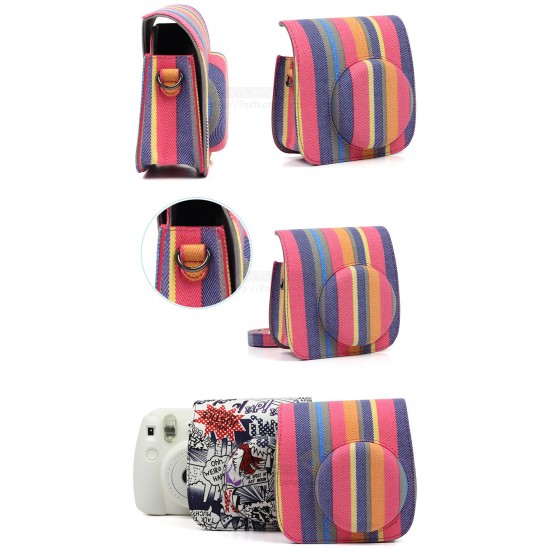 Stripe Bag For Instax Mini 8, Min 8+, Mini 9
