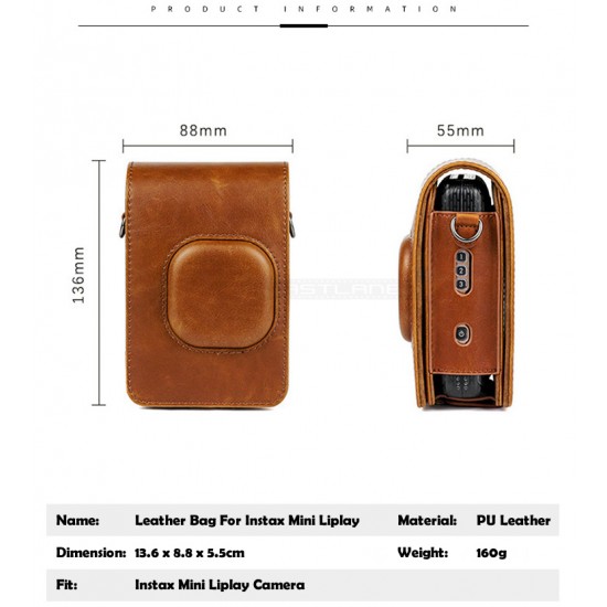 Leather Bag For Instax Mini LiPlay