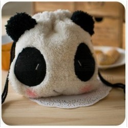 Panda Fluffy Pouch Bag