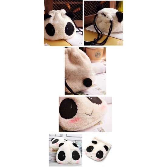 Panda Fluffy Pouch Bag