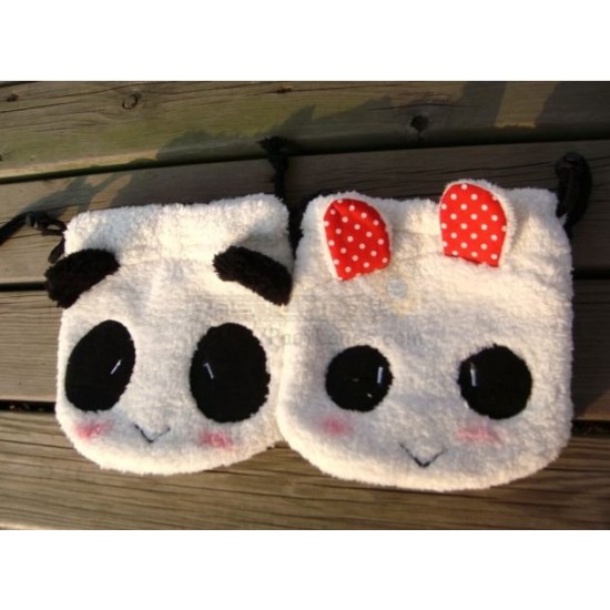 Panda Fluffy Pouch Bag