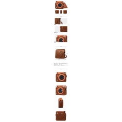 Retro Brown Leather Bag For Instax Square SQ1 Retro Brown Leather Bag For Instax Square SQ1