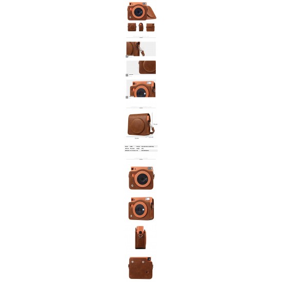 Retro Brown Leather Bag For Instax Square SQ1