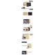 Kraft Scrapbook Album For Instax Square And Mini Film