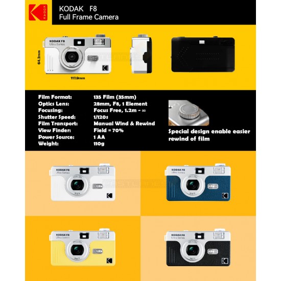Kodak Ultra F8 Film Camera + FREE Pouch
