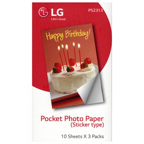 LG Sticker Photo Paper For LG Pocket Printer PS2313 Zink Paper LG Sticker Photo Paper For LG Pocket Printer PS2313 Zink Paper