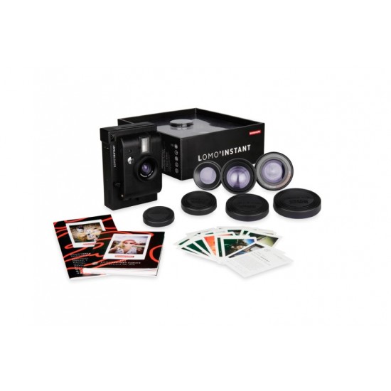 Lomo'Instant (Black) + 3 Lenses +FREE Extra Color Gel +FREE Strap