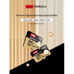 Lenovo Thinkplus Platinum Pro MicroSDXC MicroSD U3 32GB / 64GB / 128GB / 256GB / 512GB High Speed Memory Card