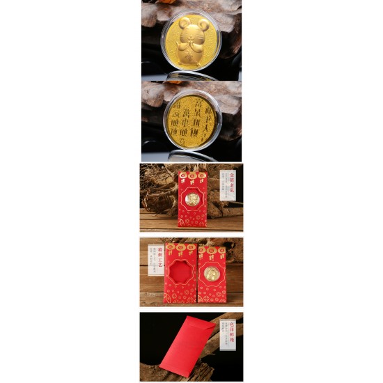 Rat Red Packet Ang Bao With Gold Coin