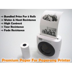 Premium Thermal Paper (3 Rolls) For Paperang / Comicam / Peripage / Receipt Printer