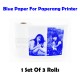 Blue Thermal Paper (3 Rolls) For Paperang / Comicam / Peripage / Receipt Printer Blue Thermal Paper (3 Rolls) For Paperang / Comicam / Peripage / Receipt Printer
