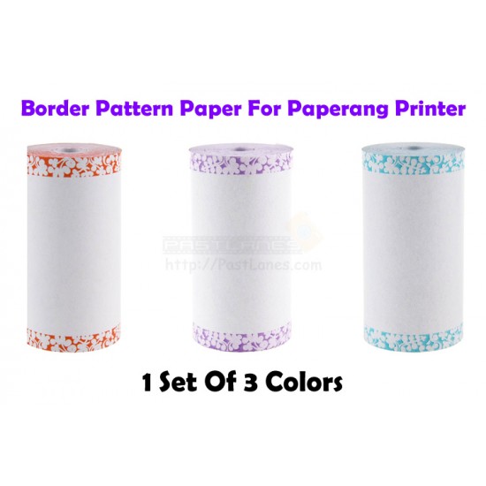 Border Pattern Thermal Paper (3 Rolls) For Paperang / Comicam / Peripage / Receipt Printer Border Pattern Thermal Paper (3 Rolls) For Paperang / Comicam / Peripage / Receipt Printer