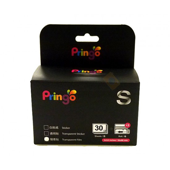 Hiti Pringo P231 Transparent Photo Paper And Ink Ribbon (Silver 30 Sheets)