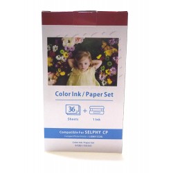 Compatible KP-36IN (KP36-IP) Color Ink Photo Paper Set For Canon Selphy Printer