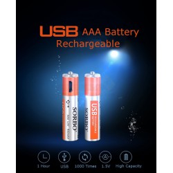 Sorbo AAA USB Rechargeable Batteries [4pcs]